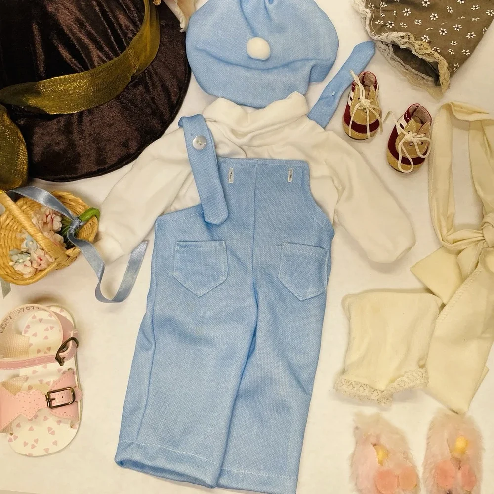 VTG AMERICAN GIRL DOLL CLOTHES & Other Doll ACCESSORY LOT  BLUE PANTS‎ & Hat